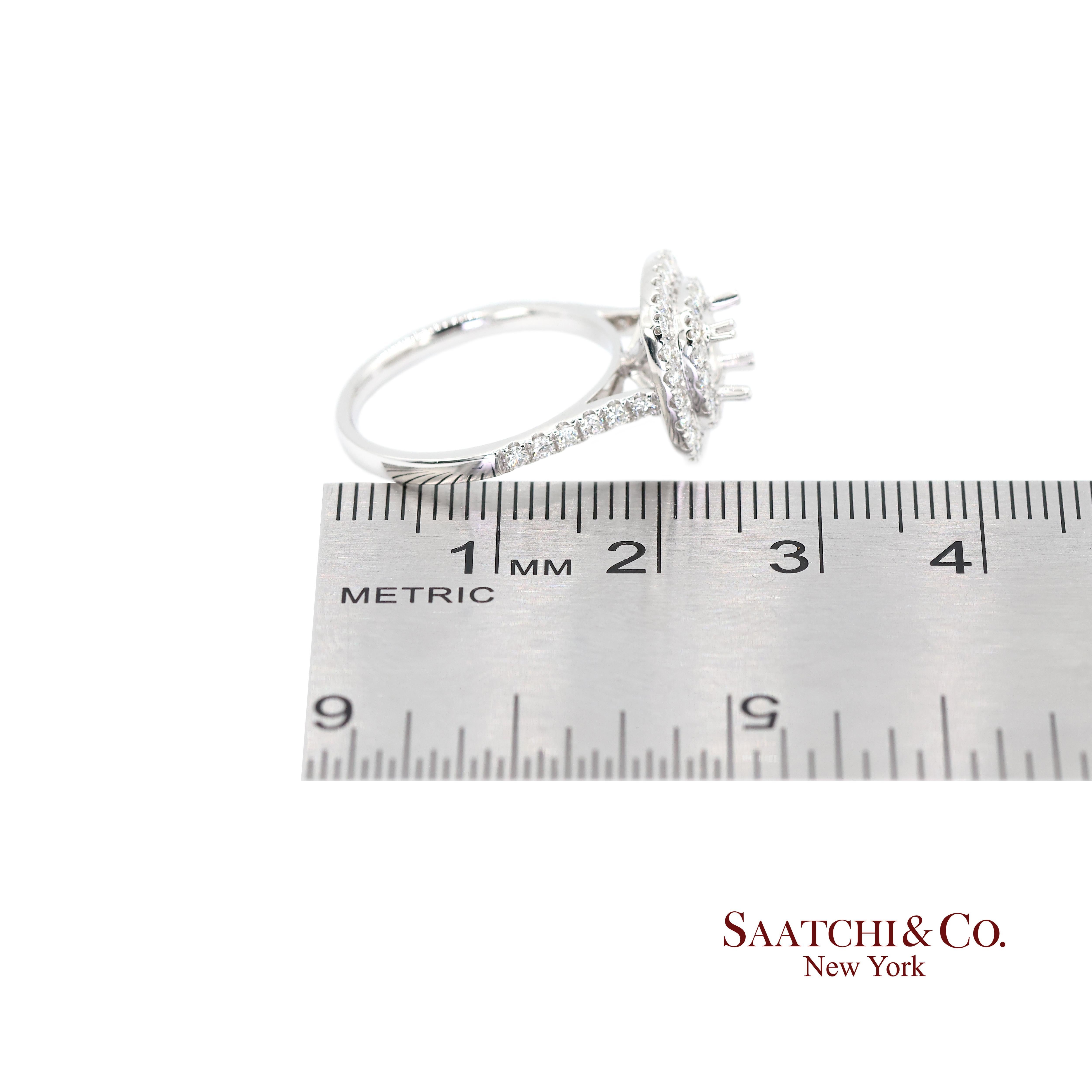 Anello in platino 950 con diamante naturale Brilliante Misura 6,5 in vendita 3