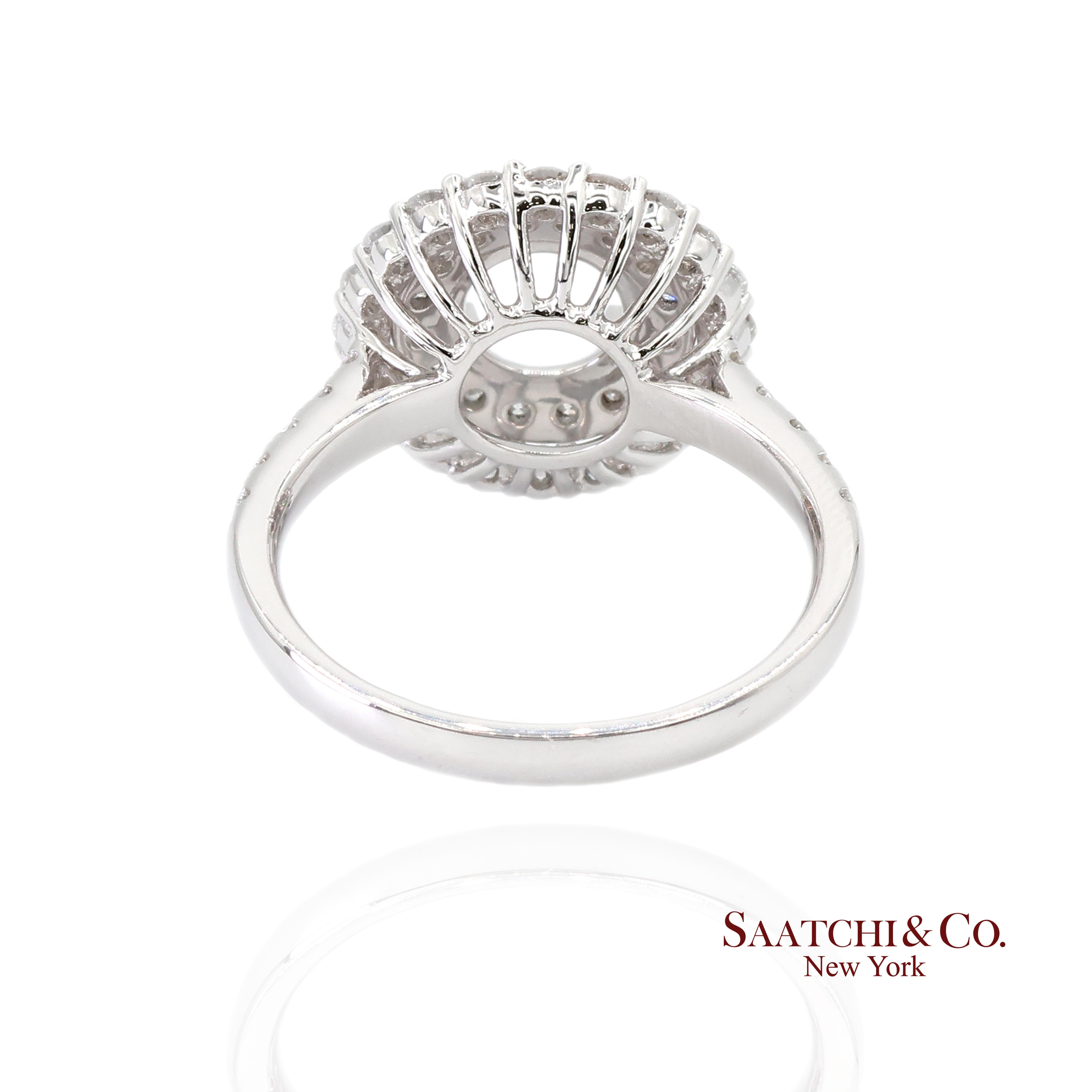 Taille brillant Monture en platine 950 diamant Brilliante Nature Taille 6.5 en vente