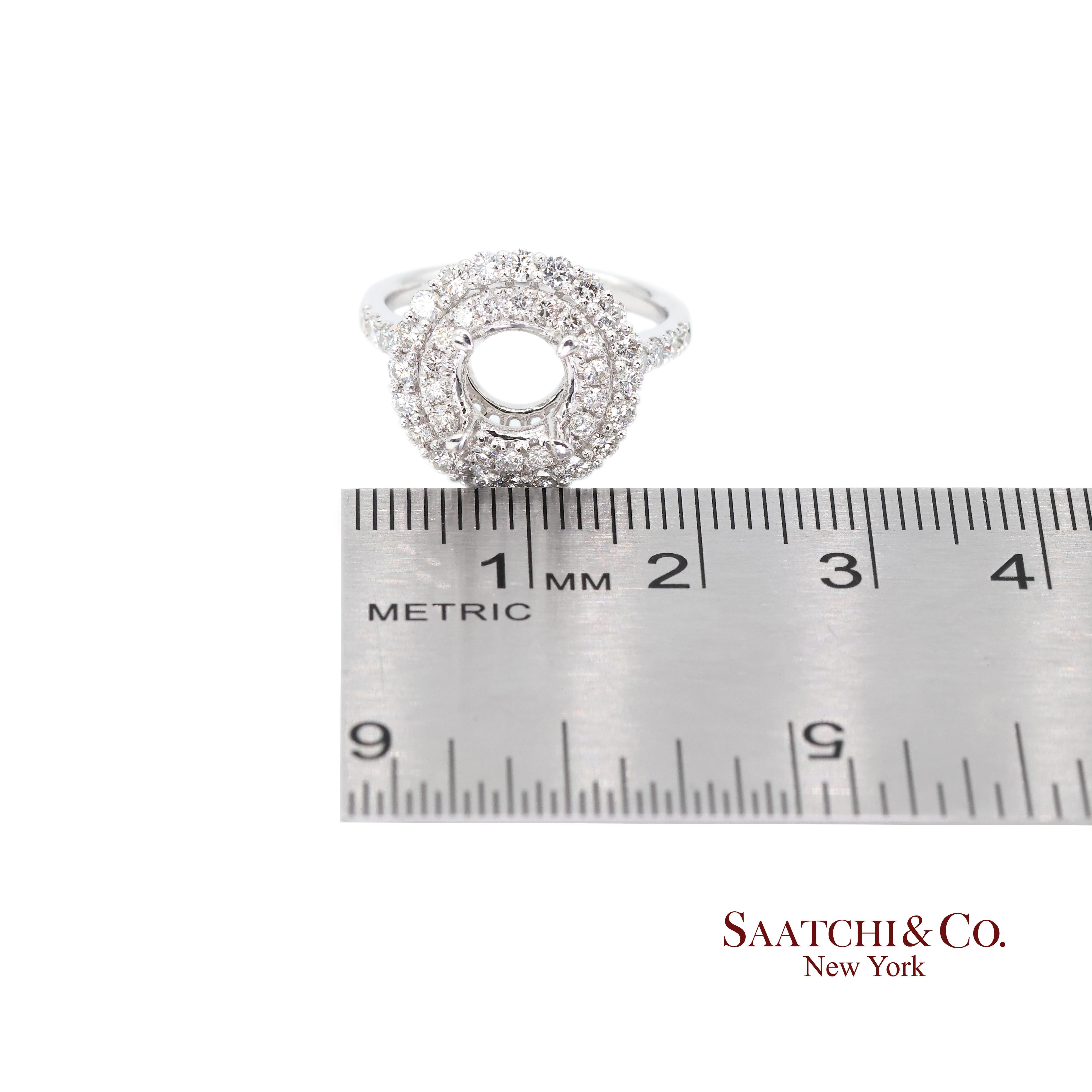 Monture en platine 950 diamant Brilliante Nature Taille 6.5 en vente 3