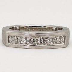 Platinum 950 Round Brilliant Diamond Ring, .48cttw, F/VS Ideal-Cut, 12.1 gr, 6