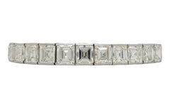 Platinum Adler 45ct Asscher Cut Diamonds Tennis Bracelet Sultan Qaboos Bin Said
