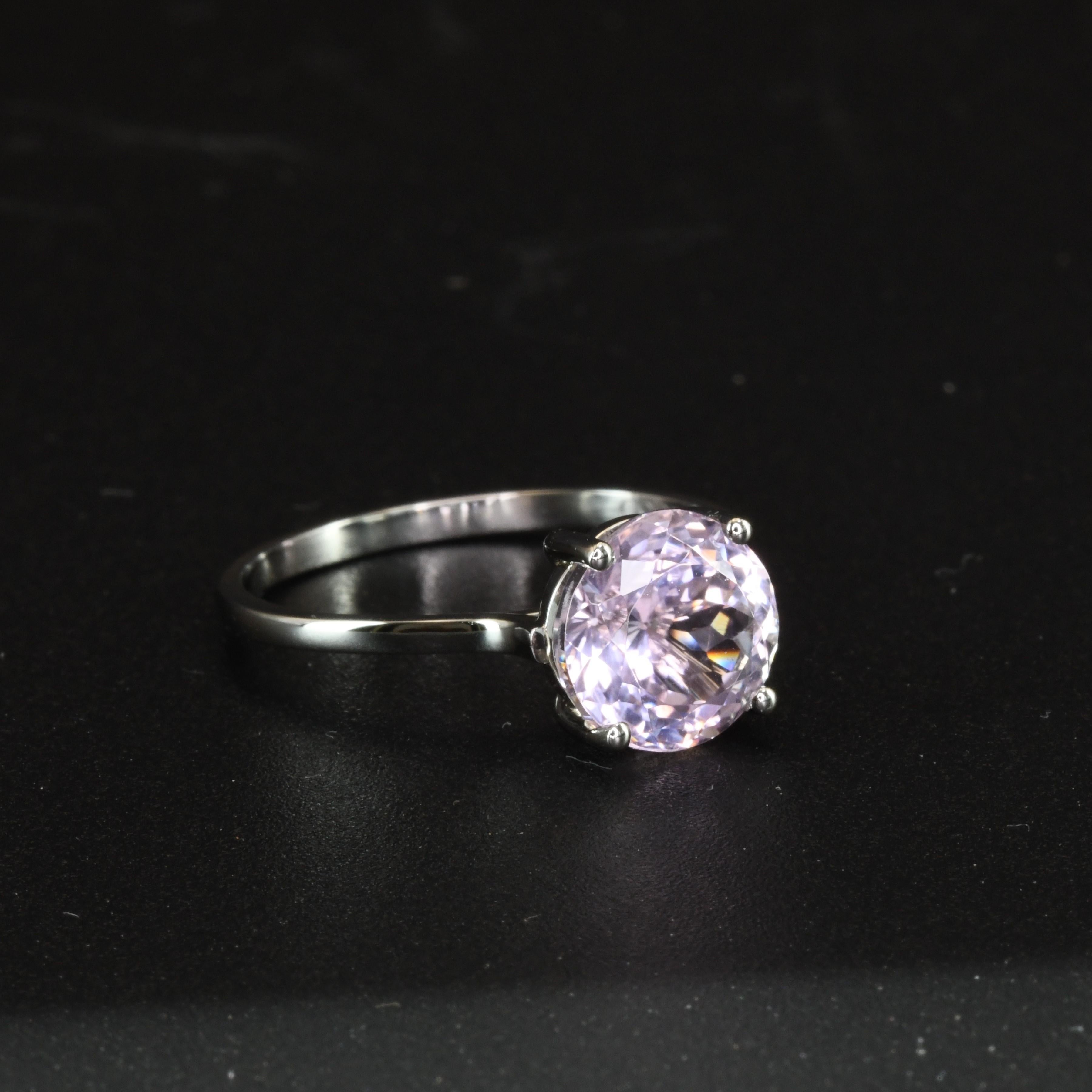 Women's Platinum Pink Kunzite Ring For Sale