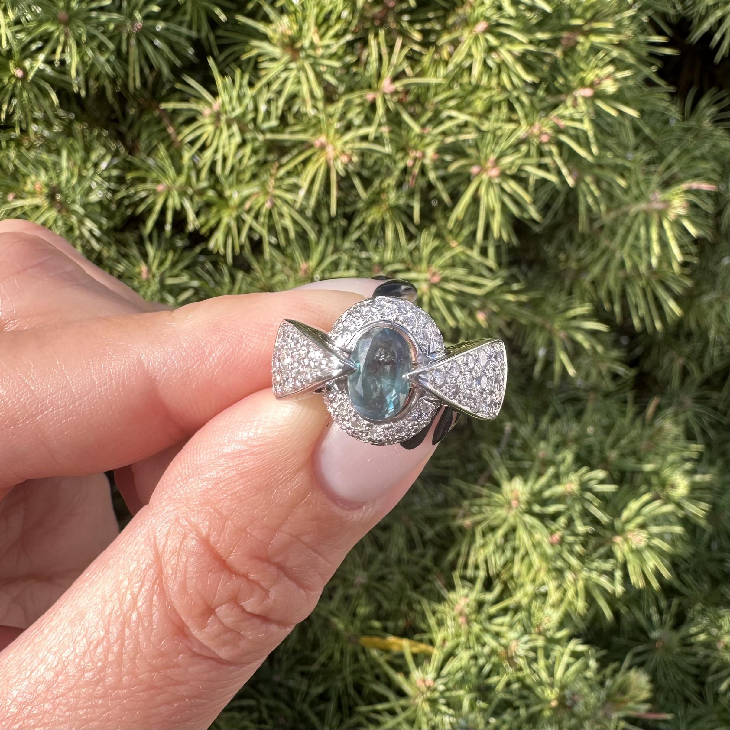 Platin AGL 2,07ctw Farbwechsel Alexandrit Pave Diamant einzigartiges Design Ring im Angebot 9