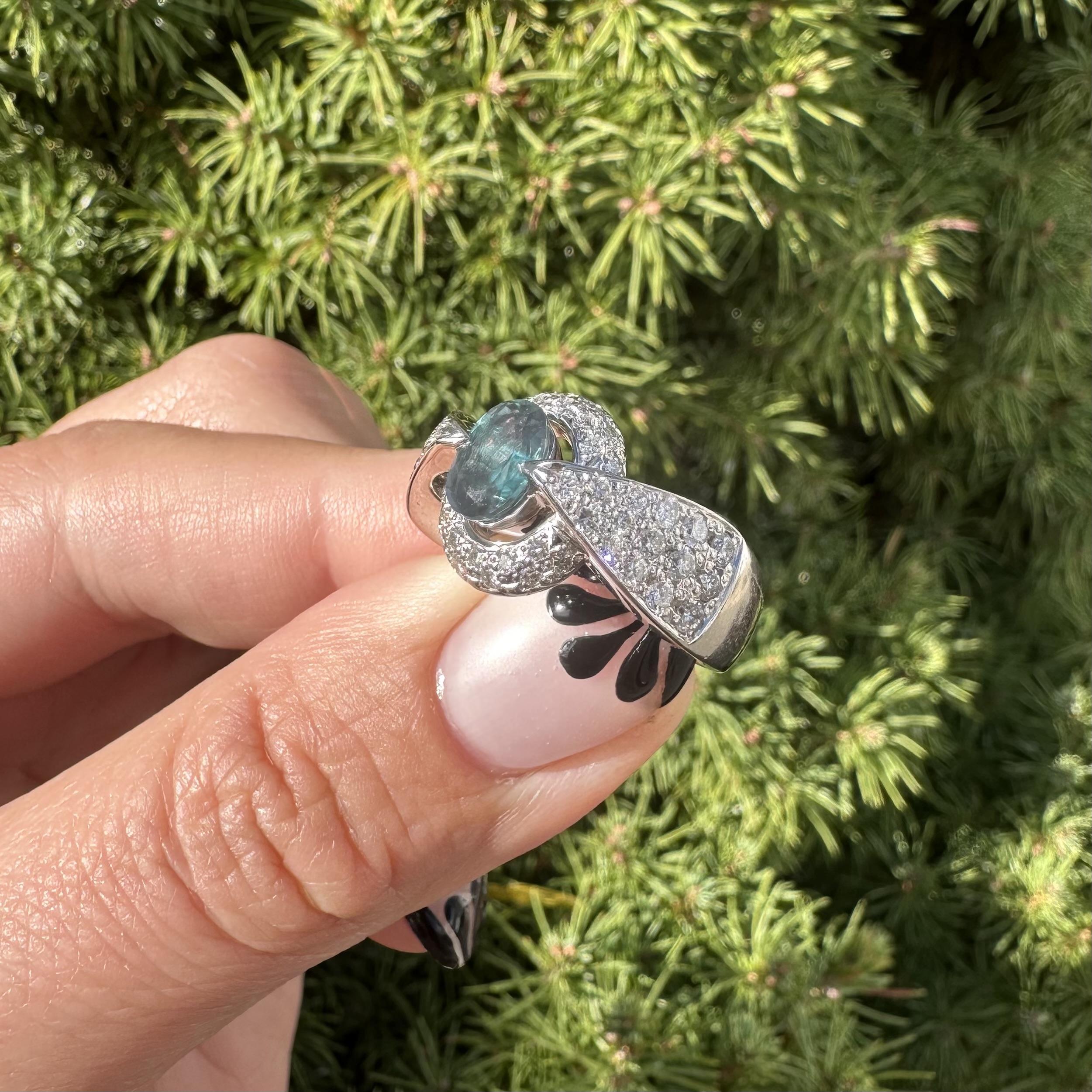 Platin AGL 2,07ctw Farbwechsel Alexandrit Pave Diamant einzigartiges Design Ring im Angebot 10