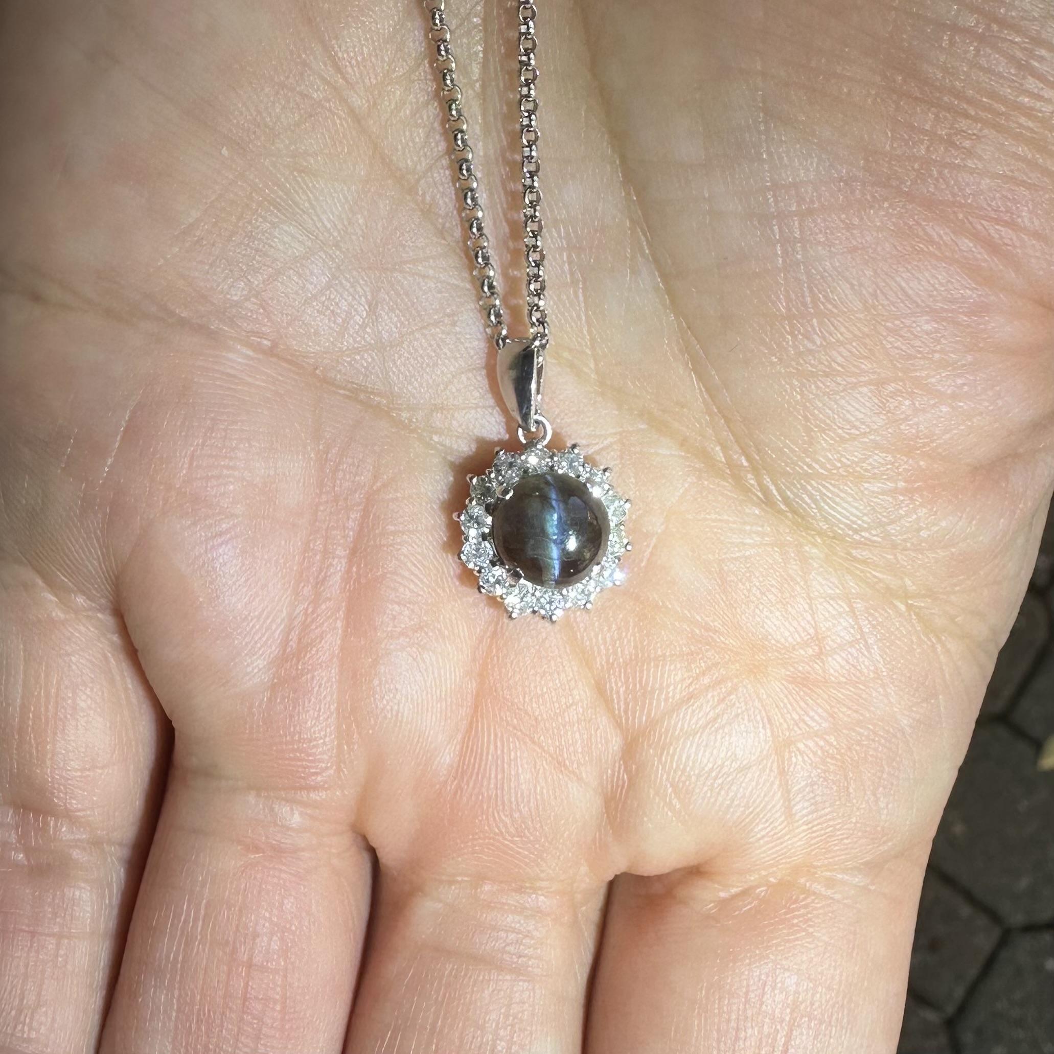 Colgante de platino AGL 3,01 ct Ojo de Gato Verde a Rojo Brasil Alejandrita Diamante en Excelente estado para la venta en Montclair, NJ