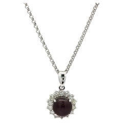 Colgante de platino AGL 3,01 ct Ojo de Gato Verde a Rojo Brasil Alejandrita Diamante
