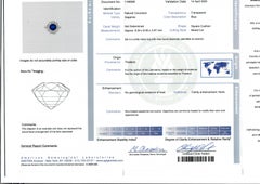 Platinum AGL 3.65ctw No Heat Absolute Gem Sapphire w/ Diamond Halo Ring