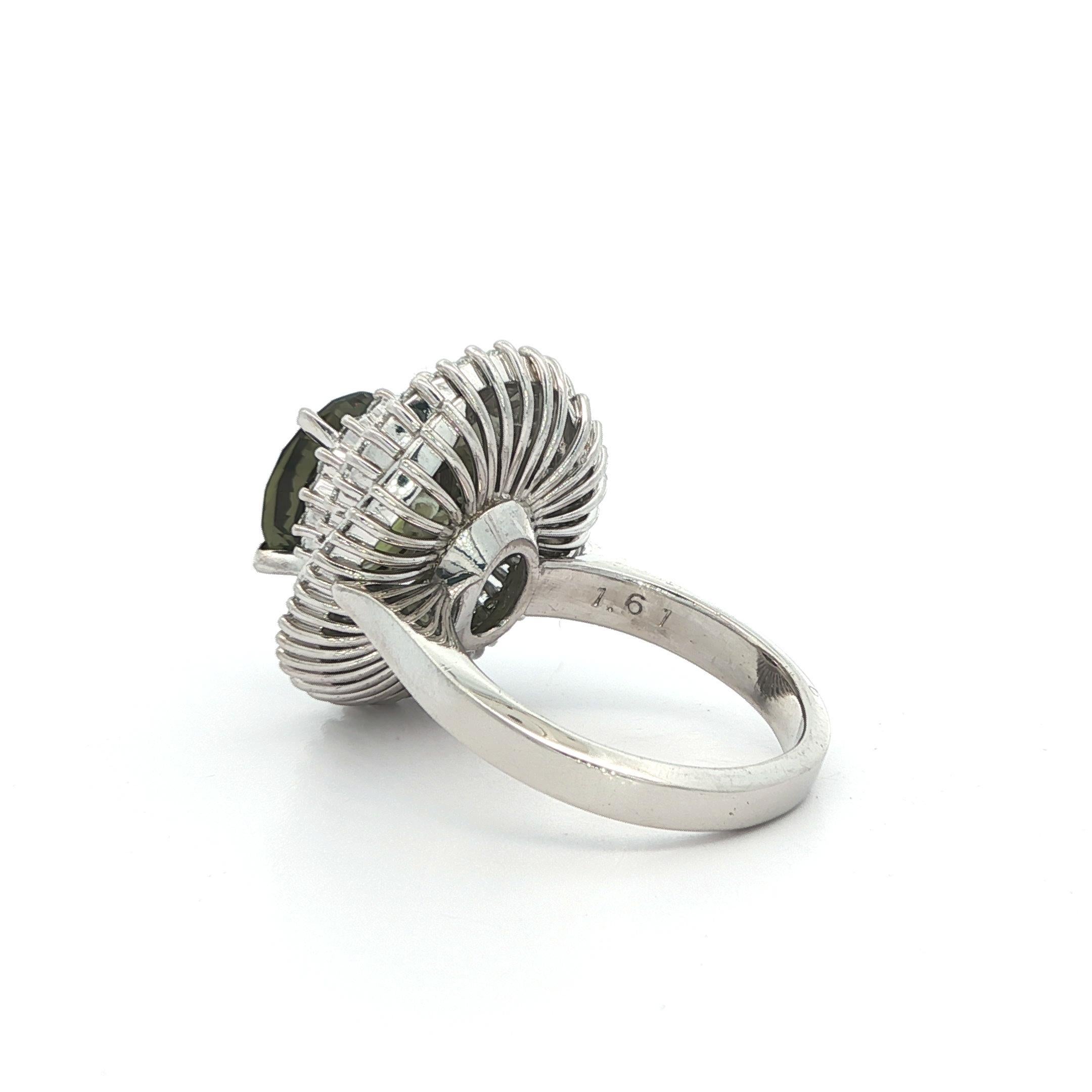 Platinum AGL 5.81ctw Color Change Alexandrite Diamond Swirl Ballerina Ring For Sale 6
