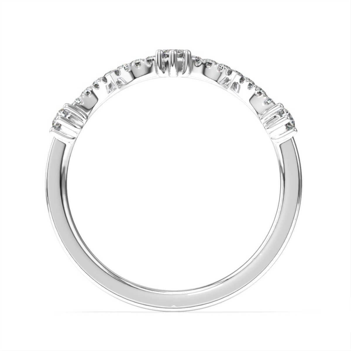 This petite curve ring features round brilliant diamonds micro prong-set along the top of this band. Experience the difference!

Product details: 

Center Gemstone Color: WHITE
Side Gemstone Type: NATURAL DIAMOND
Side Gemstone Shape: ROUND
Metal: