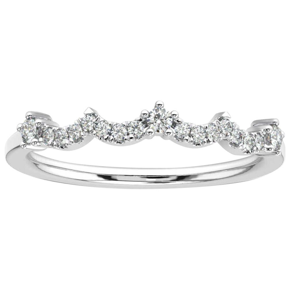 Platin Agnes Diamantring '1/16 Ct. „Cow's im Angebot