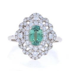 Platinum Alexandrite & Diamond Halo Ring - Oval 1.70ctw GIA Floral Lace