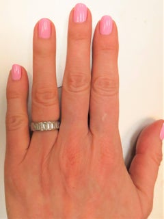 Platinum All Around Tapered Baguette Diamond Band Ring