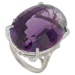 Platinum Amethyst Ring MF41-101625