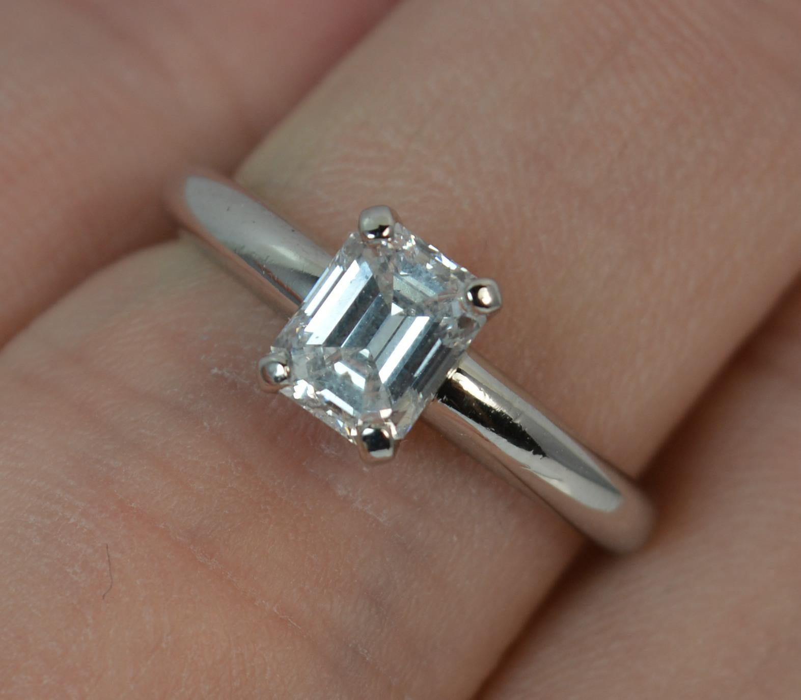 emerald cut solitaire engagement rings
