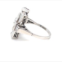 Platinum and 1.4 Carats Old European Diamond Art-Déco Ring, circa 1925