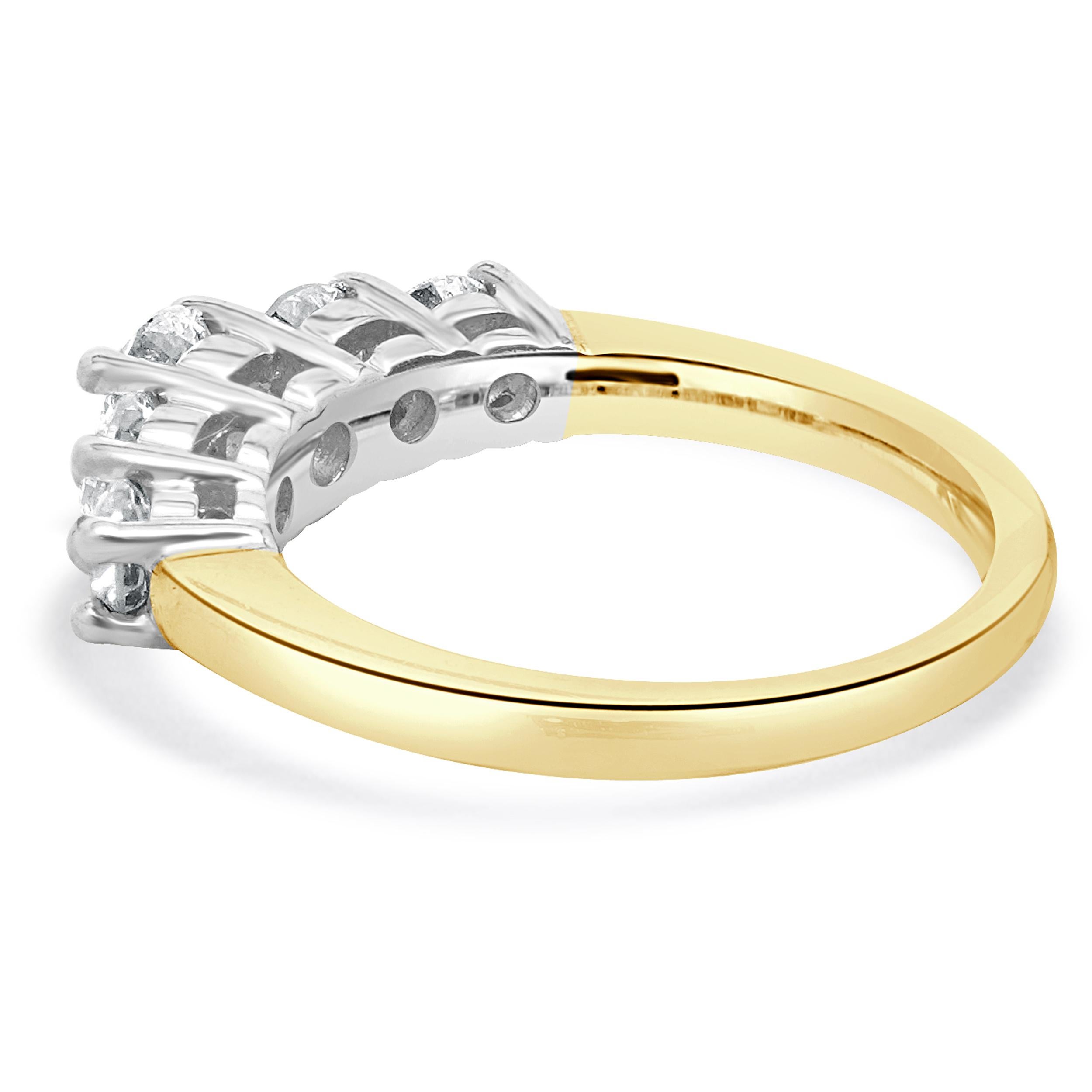 Taille vieille Europe Bague en platine et or jaune 14 carats avec diamant vintage en vente