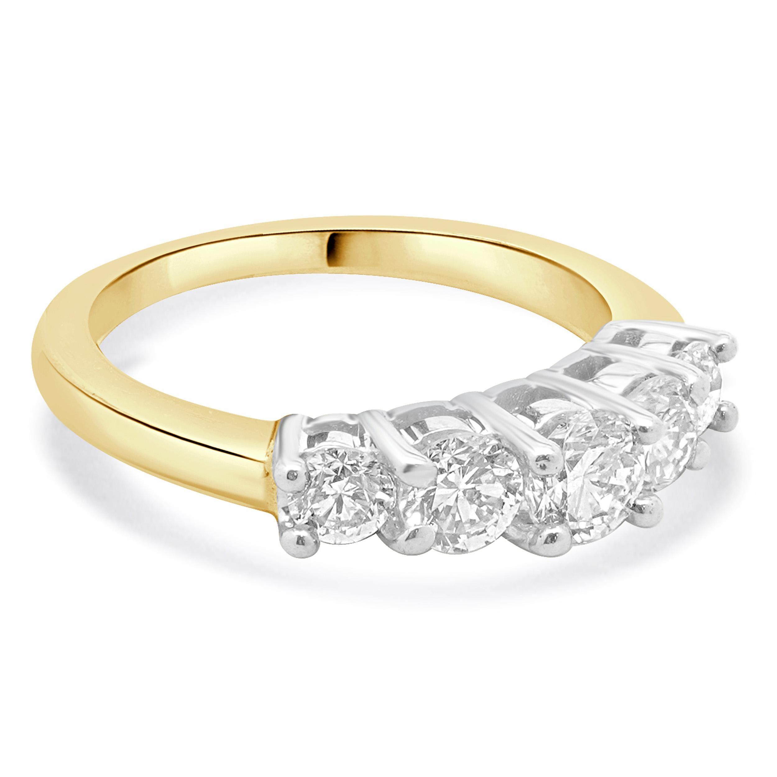 Bague en platine et or jaune 14 carats avec diamant vintage Bon état - En vente à Scottsdale, AZ