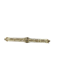 Filigrane Brosche aus Platin und 14k Gelbgold #24192
