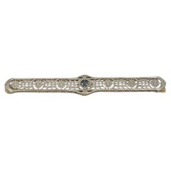 Filigrane Brosche aus Platin und 14k Gelbgold #24192