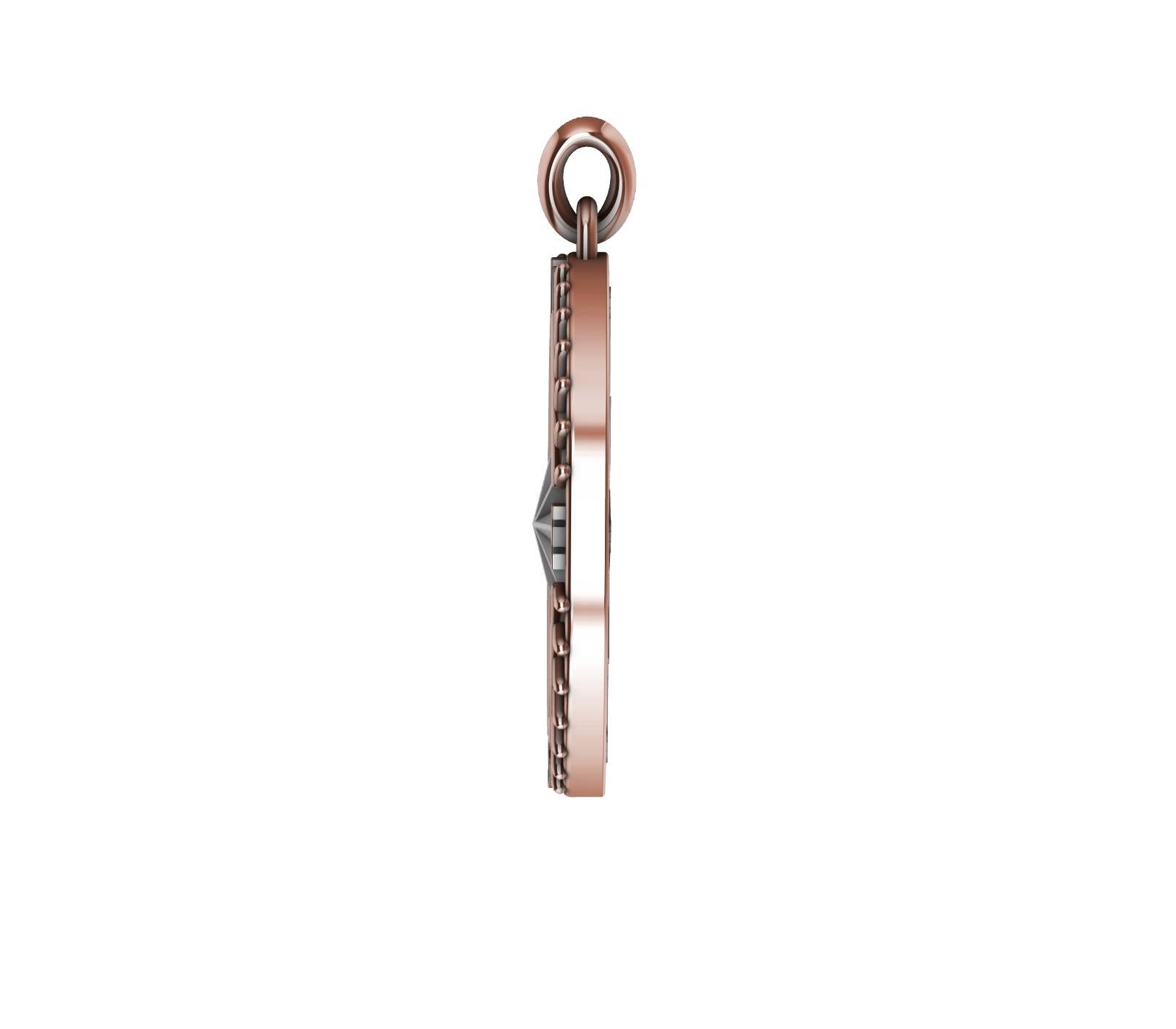 rose gold compass necklace