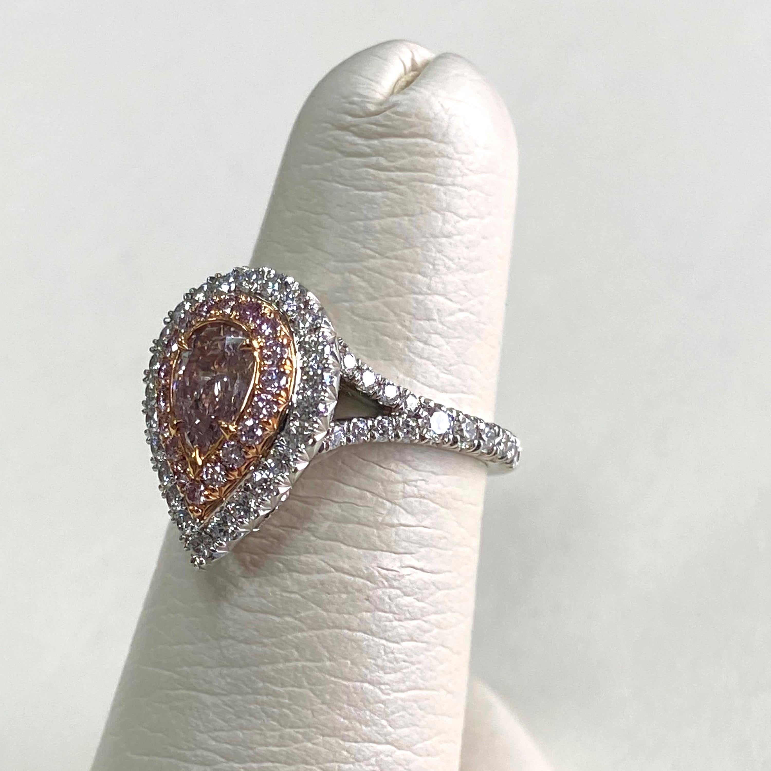 rose gold double halo engagement ring