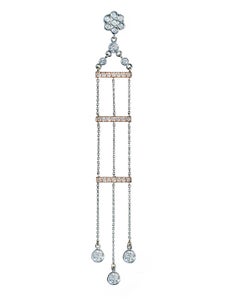 Wendy Brandes Diamond Chandelier Earrings in Platinum and 18K Rose Gold