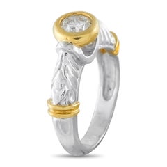 Platinum and 18K Yellow Gold 0.60ct Diamond Ring MF02-070826