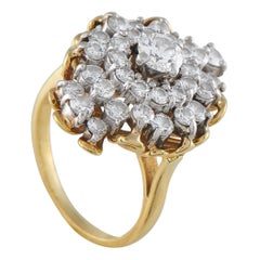 Bague en platine et or jaune 18K avec diamant de 1,95ct MF03-070125