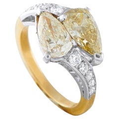 Platinum and 18K Yellow Gold 3.29ct Diamond Ring MF03-020626