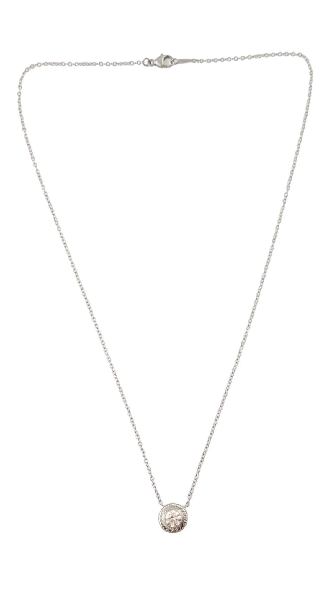 Brilliant Cut Platinum and 18K Yellow Gold Diamond Pendant and Chain #15931 For Sale