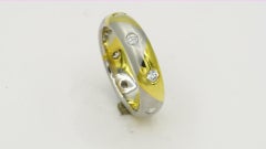 Platinum 18kt Gold .44cttw Round Diamond Eternity Band 6.5 Sz, 5mm NEW 8.91gr