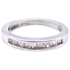 Platinum and Baguette Diamond Channel Set Band