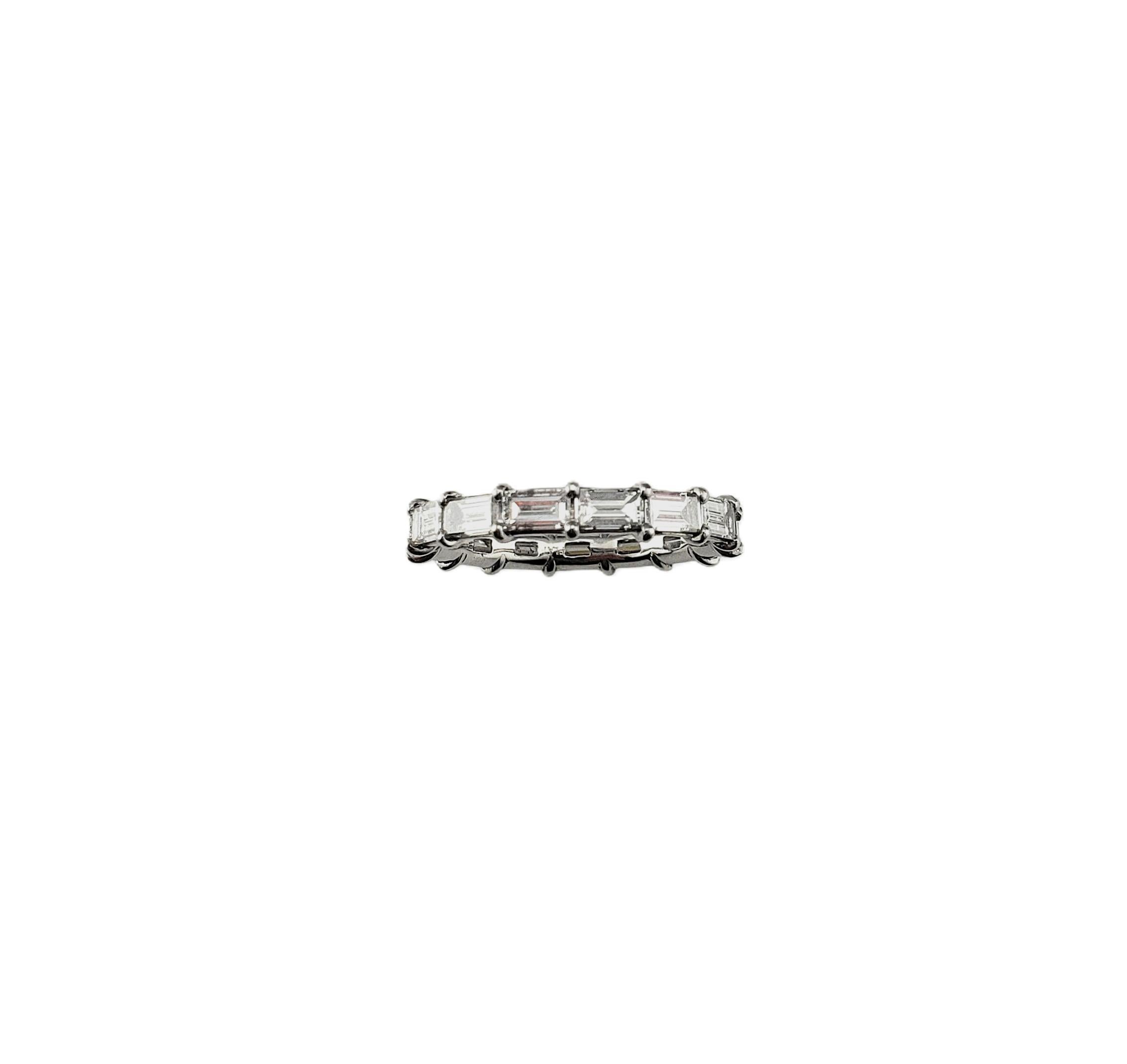 Anello Eternity Band in platino e diamanti baguette misura 6 #22299