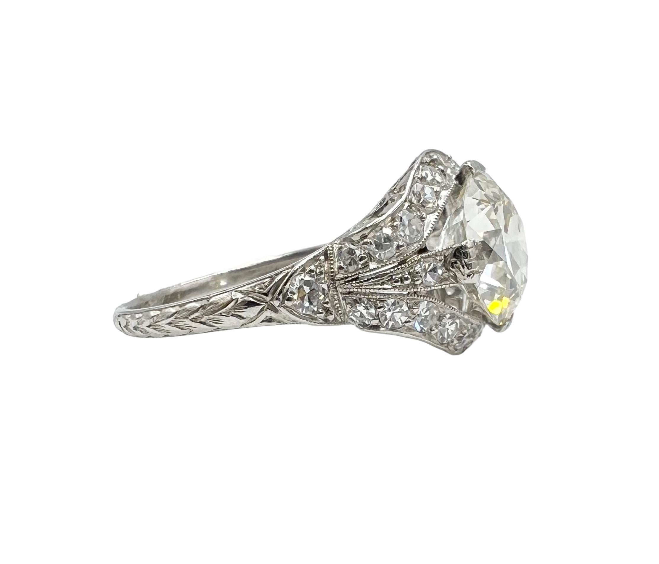 Old European Cut Platinum and diamond antique ladies' ring