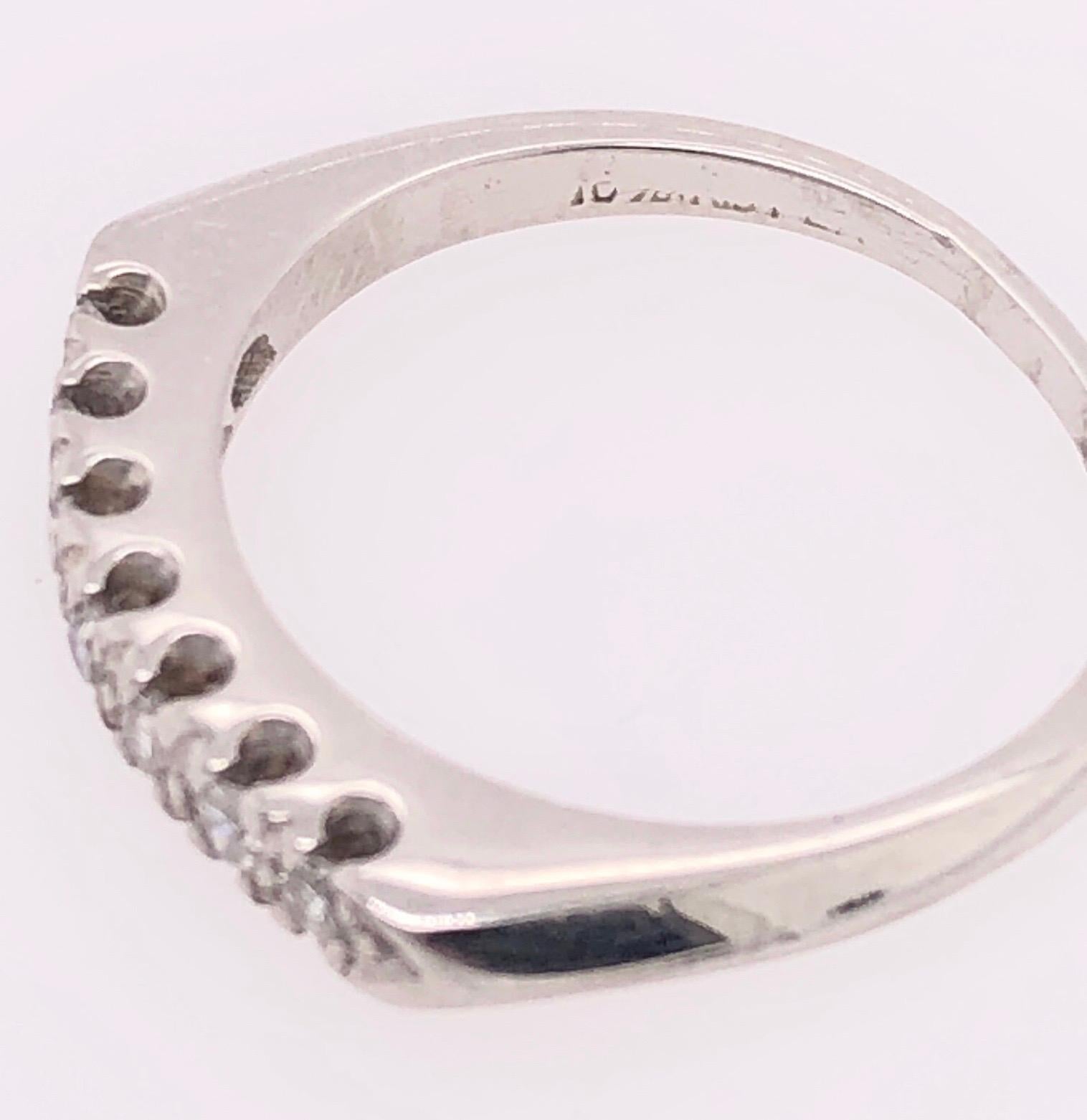 Modern Platinum and Diamond Band or Bridal Wedding Ring For Sale