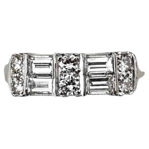 Platinum and Diamond Band Ring Size 5 #25602