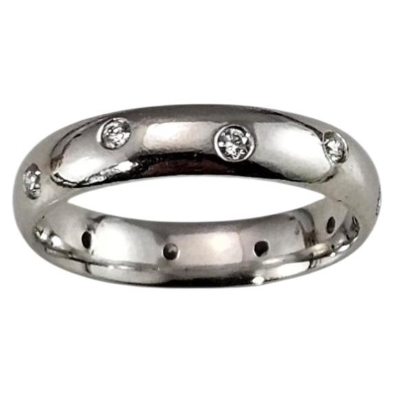 Platinum and Diamond Band Ring Size 6.25 #25038
