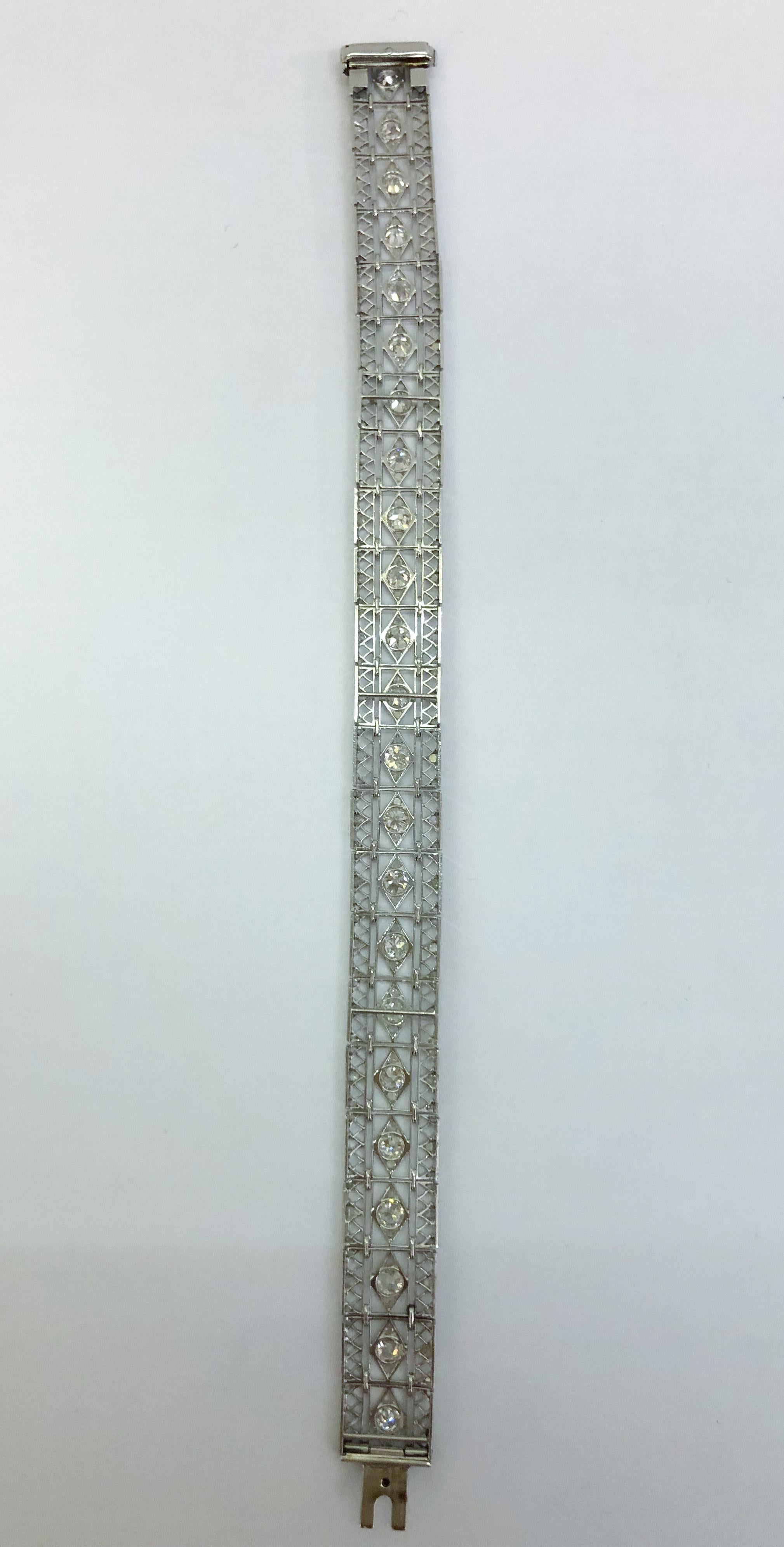 diamond and platinum bracelet