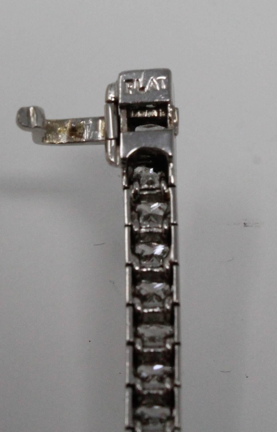 Women's Platinum and Diamond Bracelet For Sale