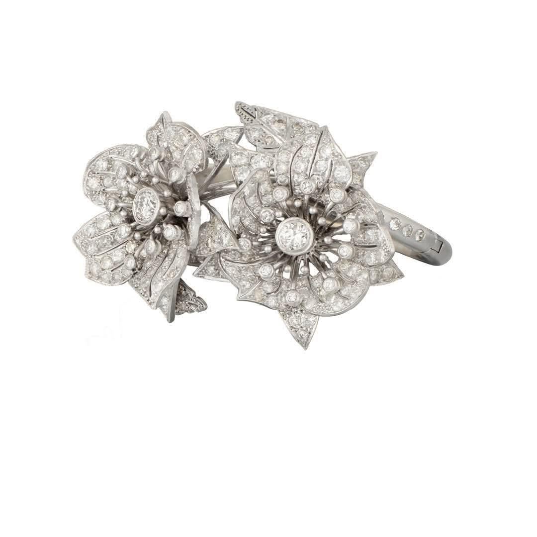 Femenino o masculino Pulsera de platino y diamantes en venta