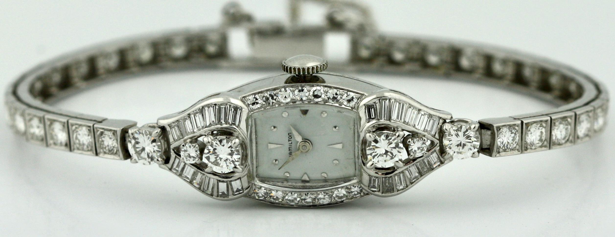antique hamilton diamond watch