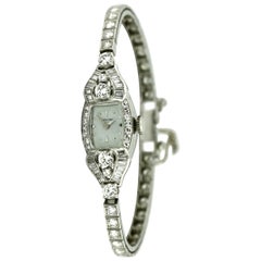 Orologio con bracciale in platino e diamanti Hamilton