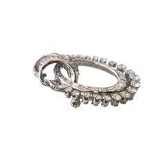 Platinum and Diamond Circle Brooch