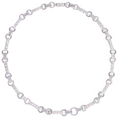 Platinum and Diamond Convertible Necklace or Bracelet