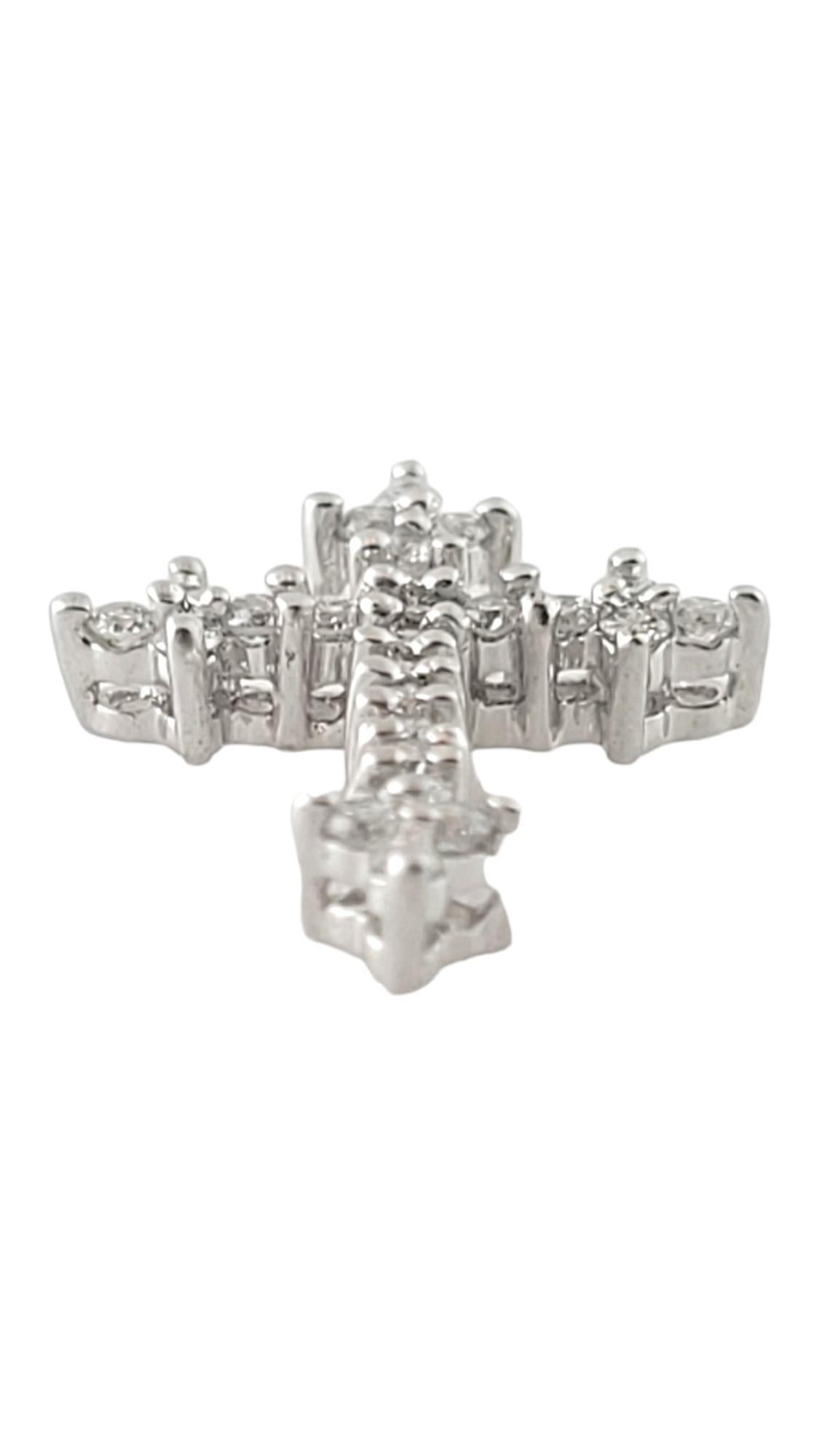 Brilliant Cut Platinum and Diamond Cross Pendant #16321 For Sale