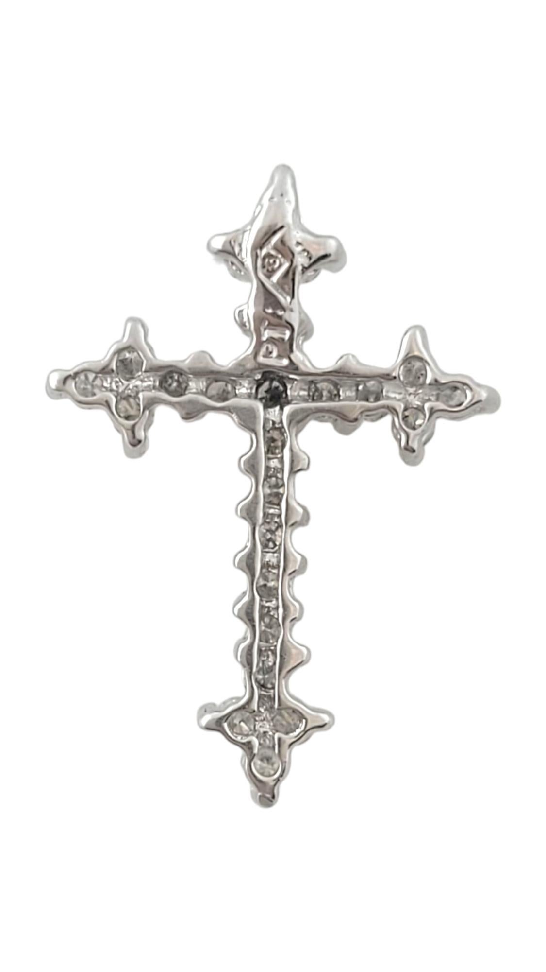 Women's Platinum and Diamond Cross Pendant #16321 For Sale