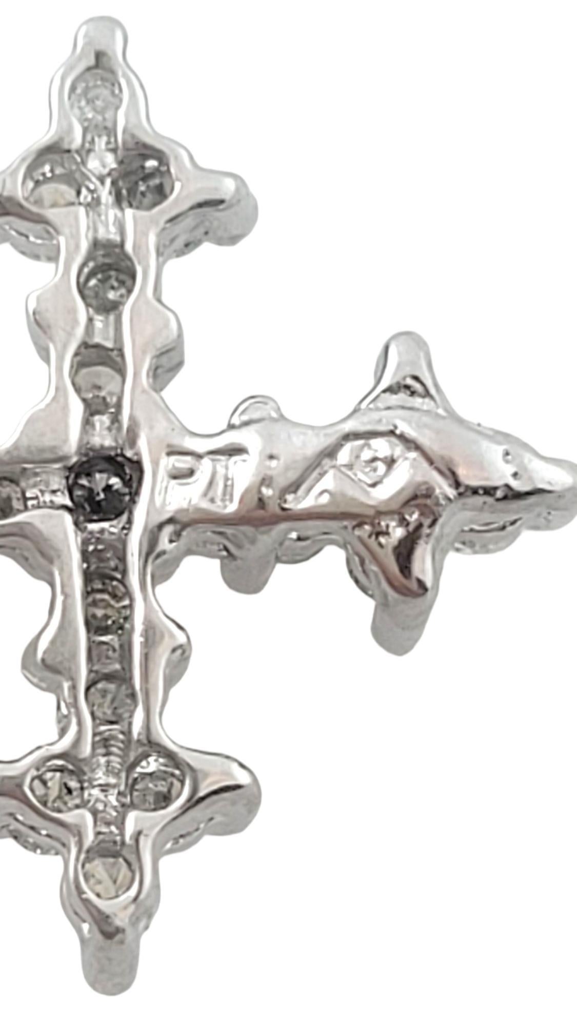 Platinum and Diamond Cross Pendant #16321 For Sale 1
