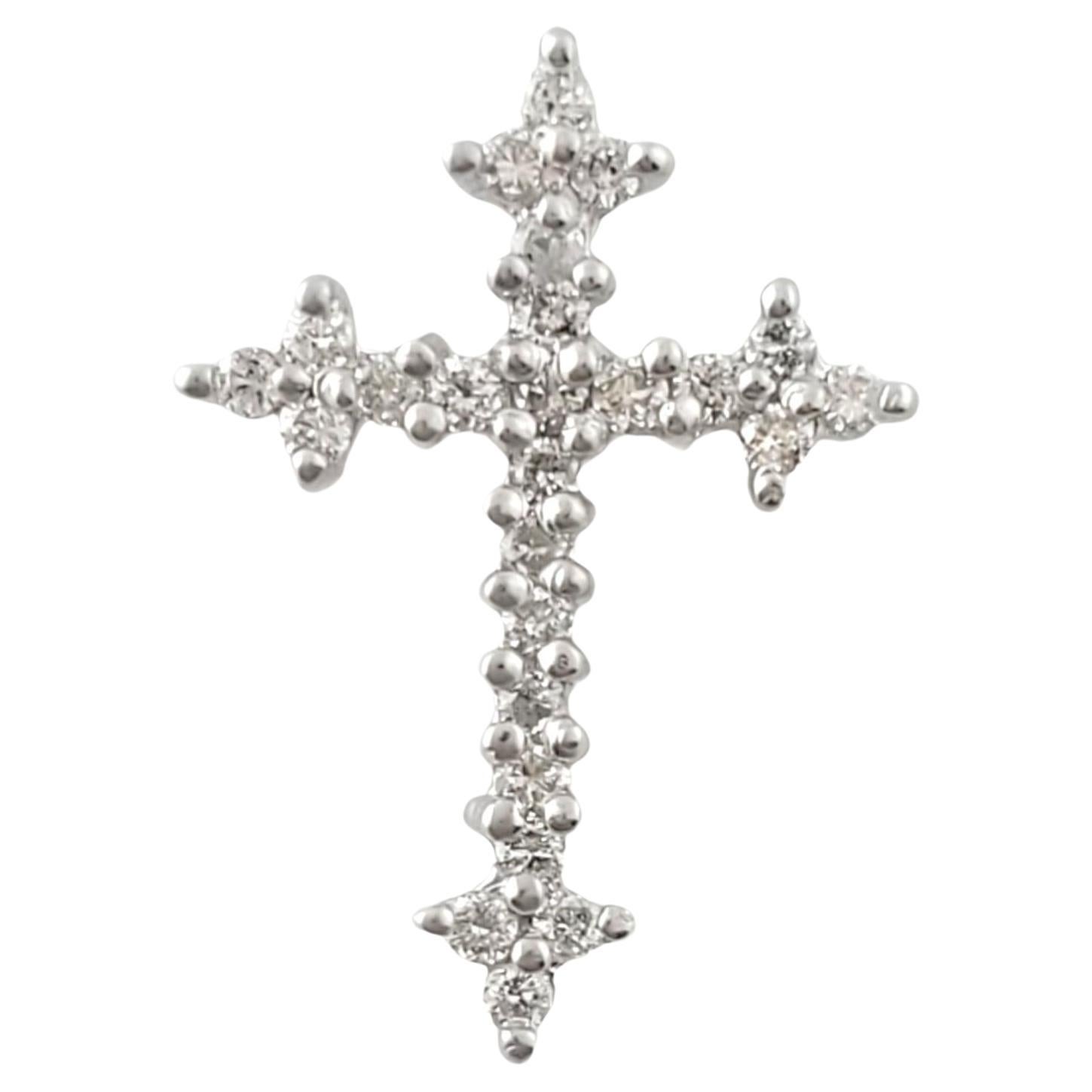 Pendentif croix en platine et diamant #16321