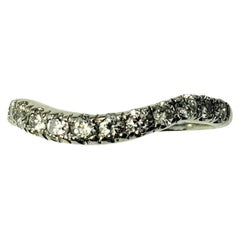 Platinum and Diamond Curved Band Ring