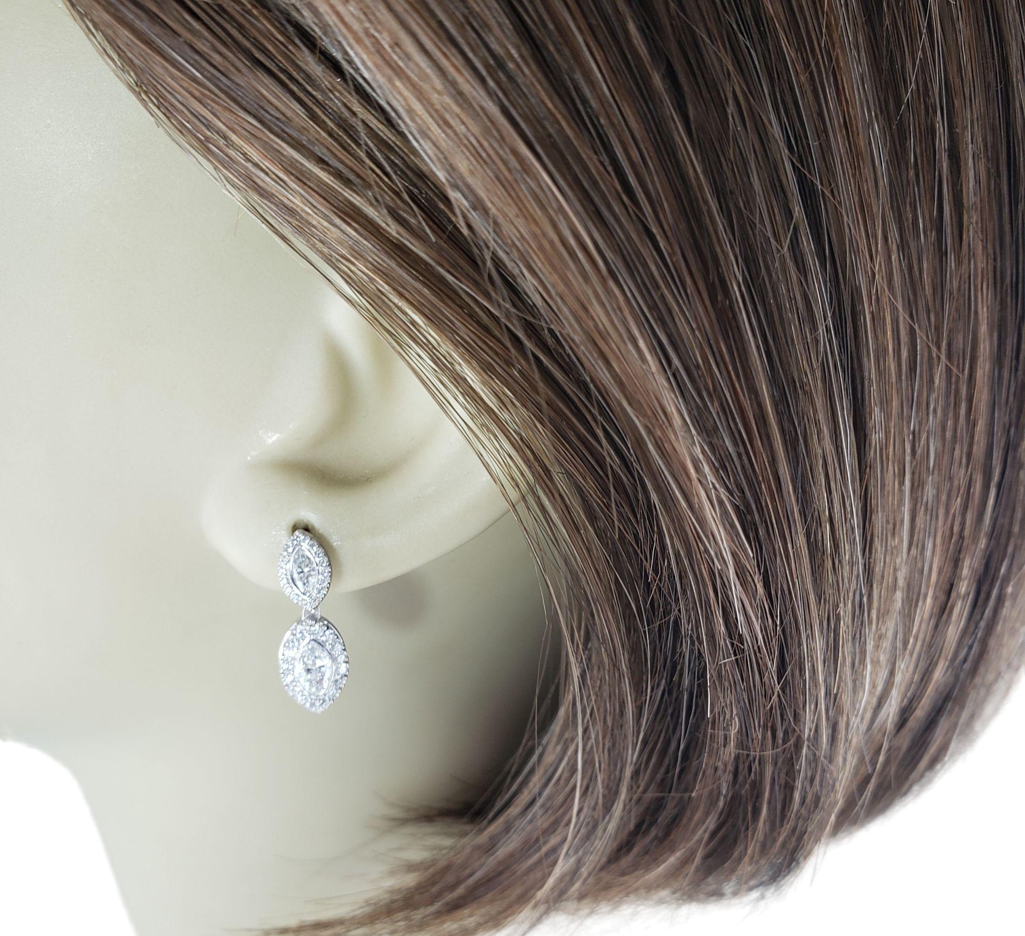 Women's Platinum and Diamond Dangle Earrings
